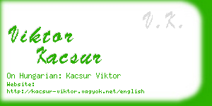 viktor kacsur business card